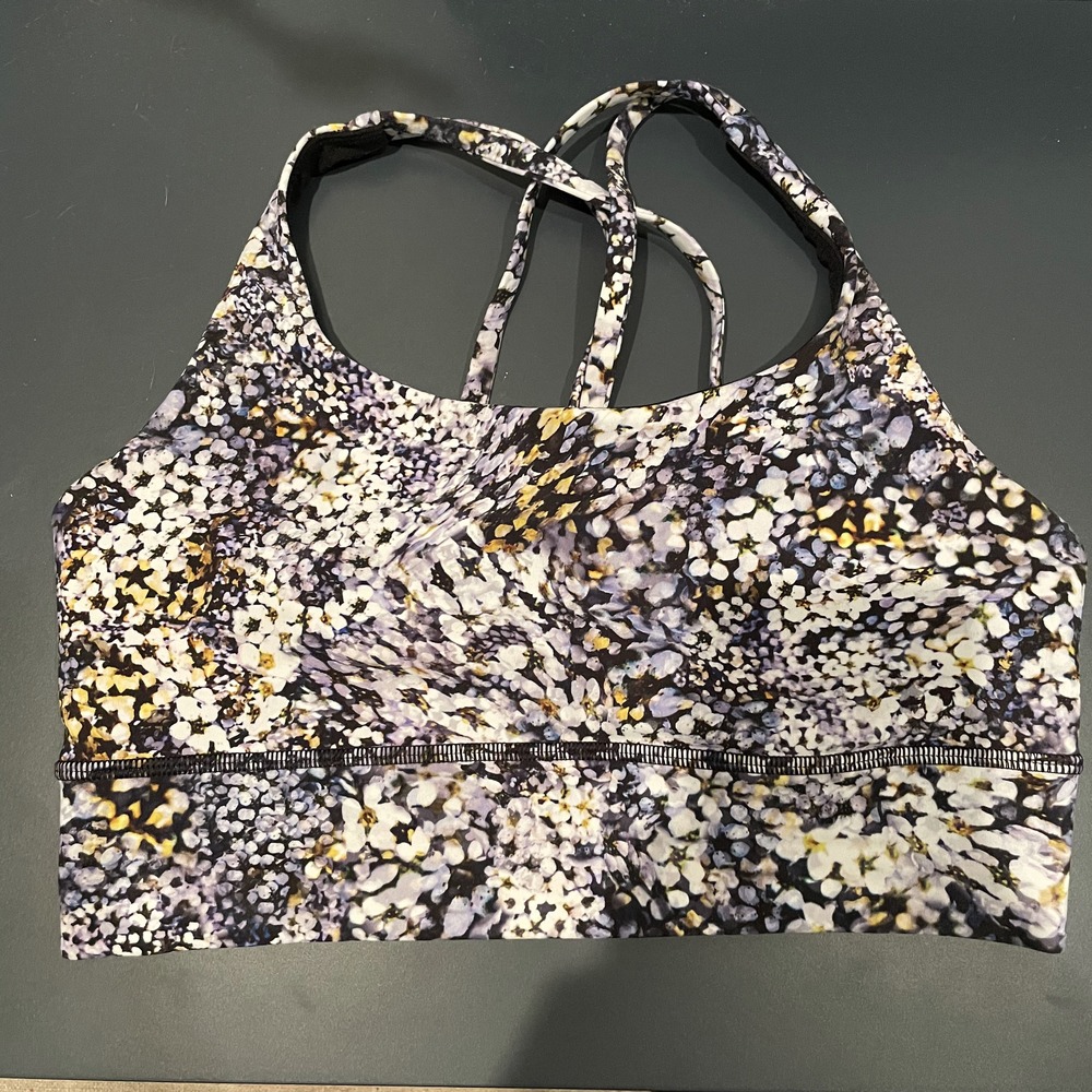 Lululemon Energy Bra Long Line - Floral Metropolis Multi - Size 6